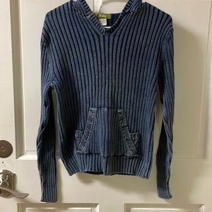 Pulp blue knit hoodie sweater